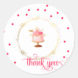 ★ Cupcake dank u Ronde Sticker