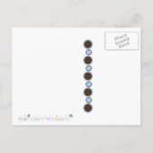 Cupcake dankt u (blauw) Briefkaart (Achterkant)