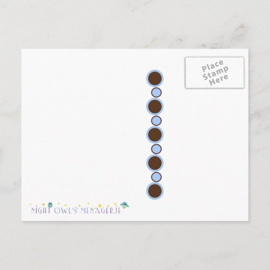 Cupcake dankt u (blauw) Briefkaart (Achterkant)