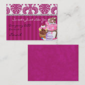 CUPCAKE de diamanten van het Visitekaartje van het (Voorkant / Achterkant)