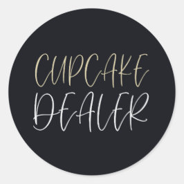 Cupcake Dealer Ronde Sticker