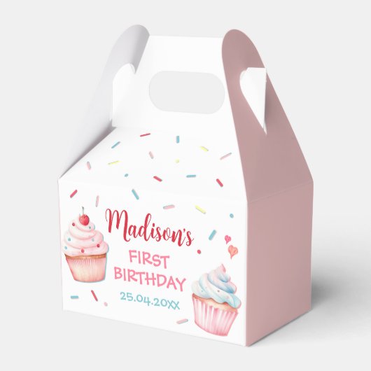 Cupcake Decorating Party Schattigee Baking Girl Ve Bedankdoosjes (Voorkant Zijde)