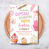 Cupcake Decorating Party Uitnodigen, Koken Verjaar Kaart