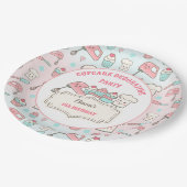 Cupcake Decoreren Schattigee Baking Party Meisje V Papieren Bordje (Gekanteld)