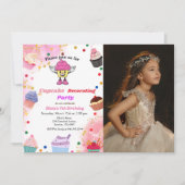 Cupcake decoreren verjaardag, kind bakken bash kaart (Voorkant)