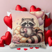 Cupcake Delight Raccoon Valentijns Kussen