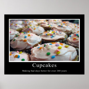 Cupcake Demotivationstijl Poster