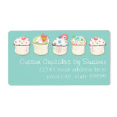 Cupcake Dessert Baking Bakery Business Identity Etiket (Voorkant)