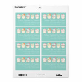 Cupcake Dessert Baking Bakery Business Identity Etiket (Full Sheet)