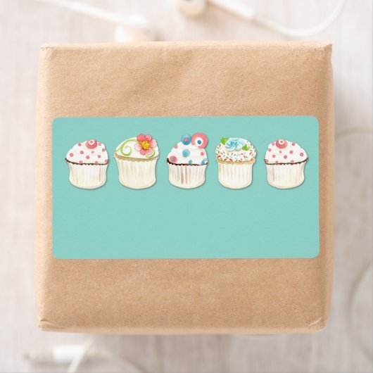 Cupcake Dessert Baking Bakery Business Identity Etiket (Insitu)
