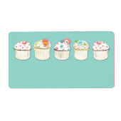 Cupcake Dessert Baking Bakery Business Identity Etiket (Voorkant)