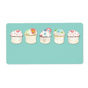 Cupcake Dessert Baking Bakery Business Identity Etiket