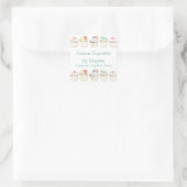 Cupcake Dessert Baking Bakery Business Identity Vierkante Sticker (Tas)