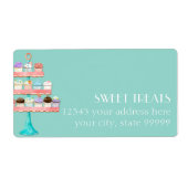 Cupcake Dessert Baking Bakery Business Package Etiket (Voorkant)