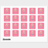 Cupcake Dessert Baking Bakery Business Package Vierkante Sticker (Vel)