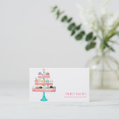 Cupcake Dessert Baking Bakery Business Package Visitekaartje (Staand voorkant)