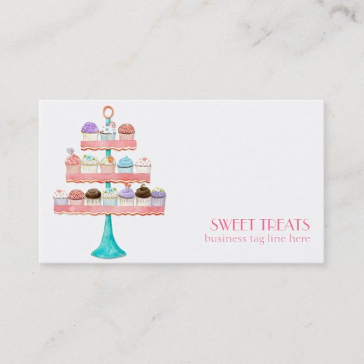 Cupcake Dessert Baking Bakery Business Package Visitekaartje (Voorkant)