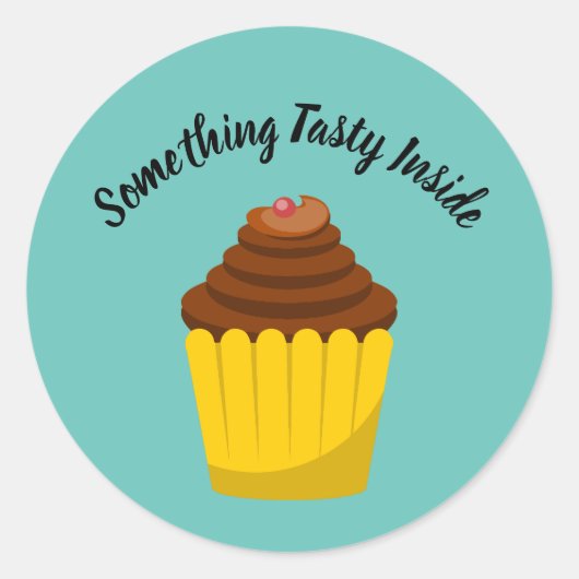 Cupcake Dessert Label Sticker (Voorkant)