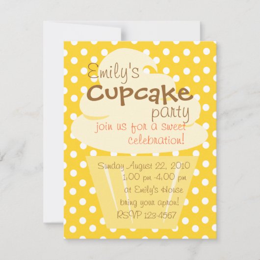Cupcake die mooi omhoog gaat kaart (Voorkant)