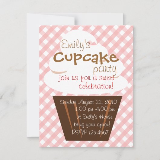 Cupcake die mooi omhoog gaat kaart (Voorkant)