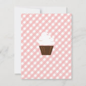 Cupcake die mooi omhoog gaat kaart (Achterkant)