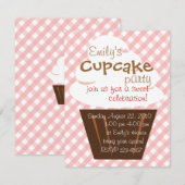 Cupcake die mooi omhoog gaat kaart (Voorkant / Achterkant)
