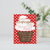 Cupcake die mooi omhoog gaat kaart (Staand voorkant)