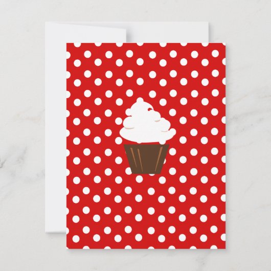 Cupcake die mooi omhoog gaat kaart (Achterkant)