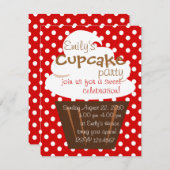 Cupcake die mooi omhoog gaat kaart (Voorkant / Achterkant)