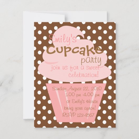 Cupcake die mooi omhoog gaat kaart (Voorkant)