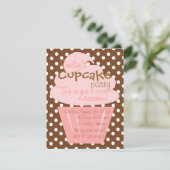 Cupcake die mooi omhoog gaat kaart (Staand voorkant)