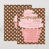 Cupcake die mooi omhoog gaat kaart (Voorkant / Achterkant)