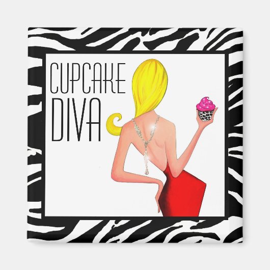 Cupcake DIVA Magneet (Voorkant)