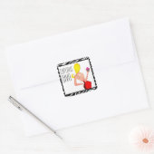Cupcake DIVA Vierkante Sticker (Envelop)