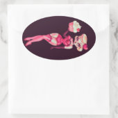 Cupcake Doll Ovale Sticker (Tas)