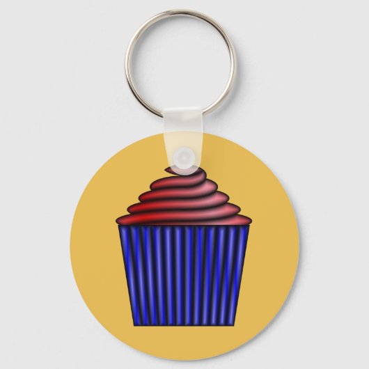 Cupcake door Kenneth Yoncich Sleutelhanger (Voorkant)