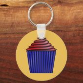 Cupcake door Kenneth Yoncich Sleutelhanger (Voorkant)
