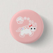 Cupcake Dream Unicorn Ronde Button 3,2 Cm (Voorkant)