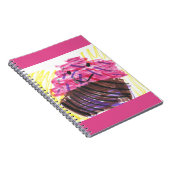 Cupcake Dromen Schattige Kinderkunst Notitieboek (Rechterzijde)