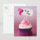 Cupcake - Eat me Briefkaart (Voorkant / Achterkant)