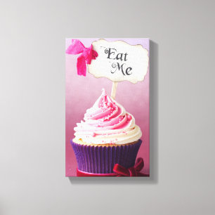 Cupcake - Eat me Canvas Afdruk