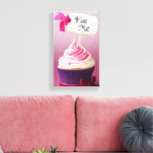 Cupcake - Eat me Canvas Afdruk (Insitu (Woonkamer))