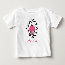 Cupcake Eerste verjaardag shirt één jaar