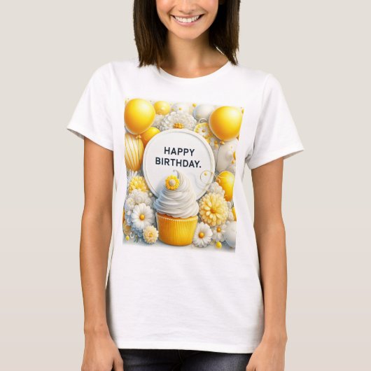 cupcake en ballon t-shirt (Voorkant)