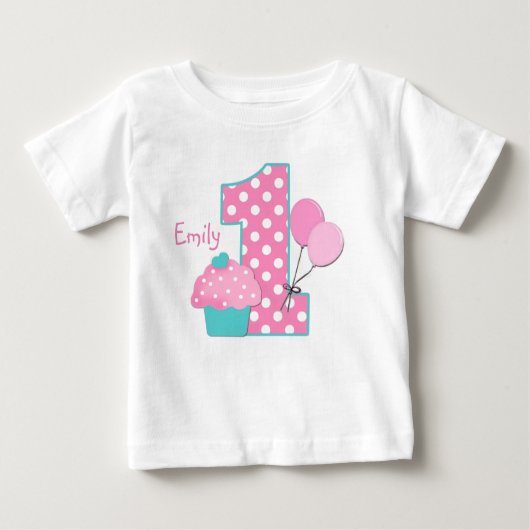 Cupcake en ballonnen (Voorkant)