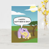 Cupcake en boter Happy Moederdag! Kaart (Gele Bloem)