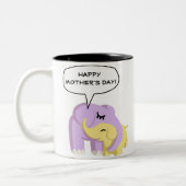 Cupcake en Butters Happy Moederdag! Tweekleurige Koffiemok (Links)