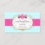 Cupcake en Cake Poppen Aqua Pink Visitekaartje (Voorkant)
