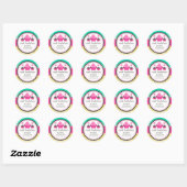 Cupcake en Cake Poppen Feestelijke Bakkerij Box Se Ronde Sticker (Vel)