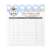 Cupcake- en Cake-Poppen ontvangstbewijzen Notitieblok (Voorkant)